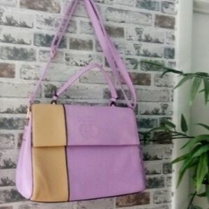 Stylish Lavender and Tan Women's Bag